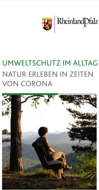 Titelseite des Flyers "Umweltschutz im Alltag - Natur erleben in Zeiten von Corona"
