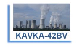 Atomkraftwerk, darunter das Wort KAVKA Bindestrich 42 BV
