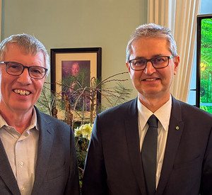 Klimaschutzstaatssekretär Dr. Erwin Manz und Dr. Ulrich Matthes