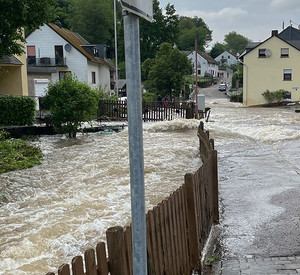 Hochwasser in der Gemeinde Riveris am Pfingstwochenende