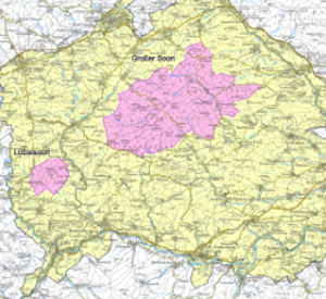 Ausschnitt aus der Übersichtskarte Naturpark Soonwald-Nahe