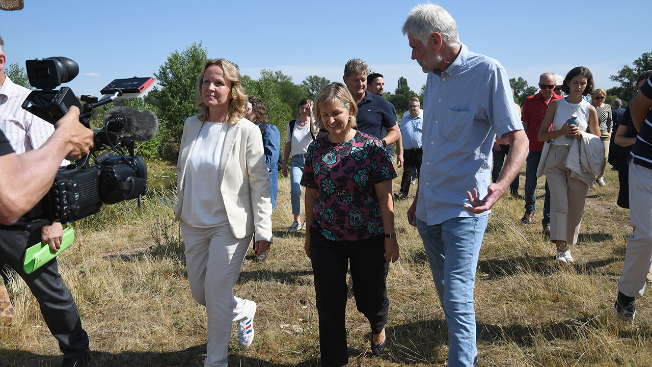 Bundesumweltministerin Steffi Lemke und Klimaschutzministerin Katrin Eder