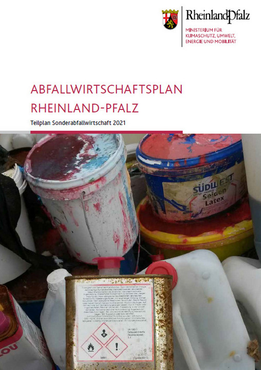 Titelseite der Broschüre "Abfallwirtschaftsplan Rheinland-Pfalz"