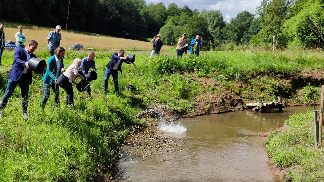 Einweihung des renaturierten Abschnitts der Felsalbe