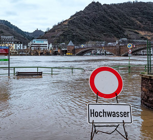 Mosel-Hochwasser in Cochem-Zell