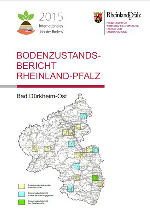 Das Bild zeigt das Deckblatt des Bodenzustandsberichts Bad Dürkheim Ost von 2015
