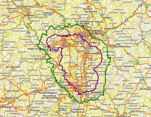 Karte mit ASP-Zonen