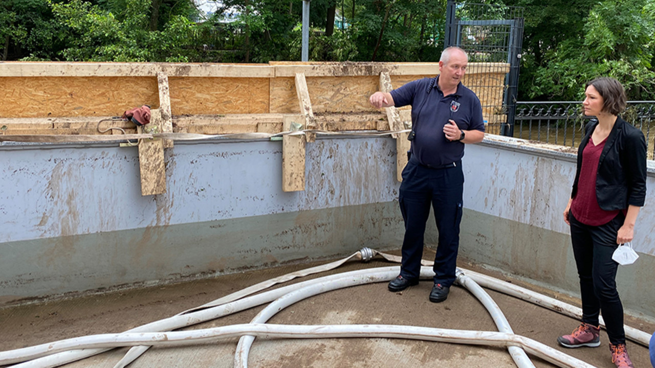 Klimaschutzministerin Spiegel informiert sich über Hochwasserlage in Wittlich