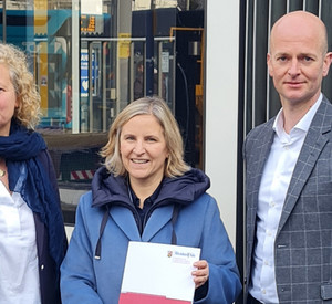 Förderbescheidübergabe mit Mobilitätsministerin Katrin Eder