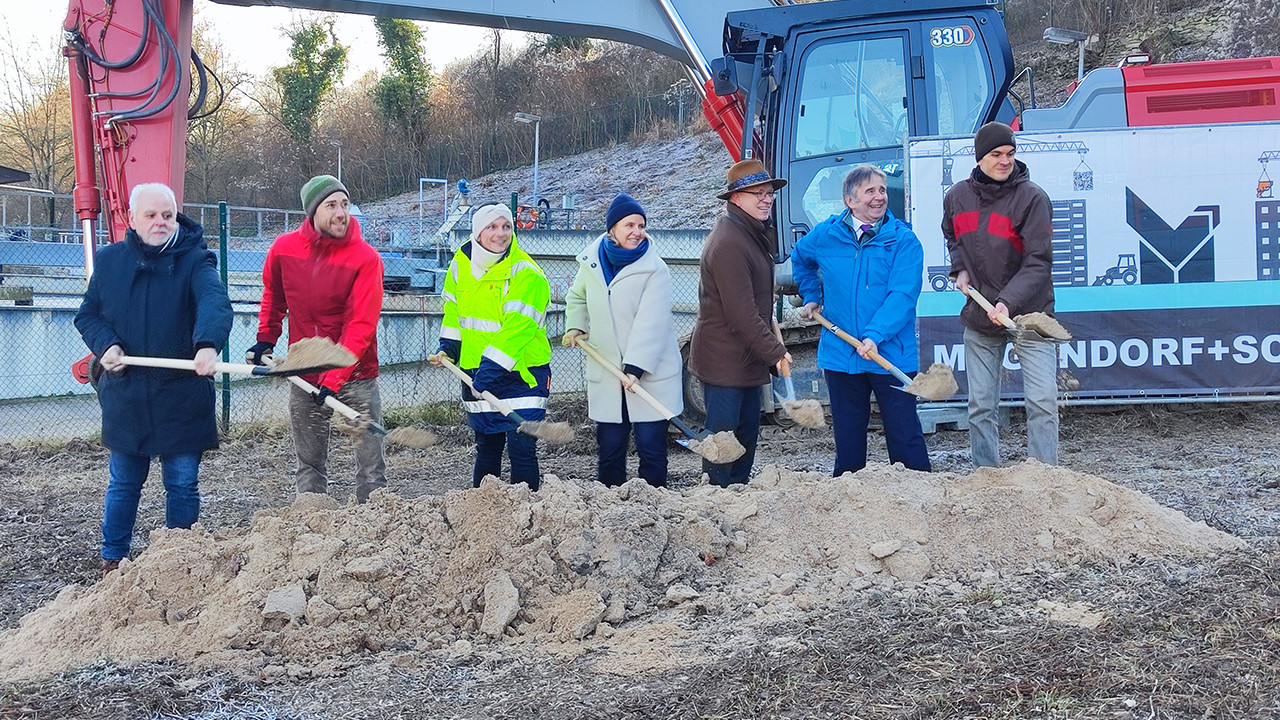 Erster Spatenstich an der Kläranlage Bad Salzig