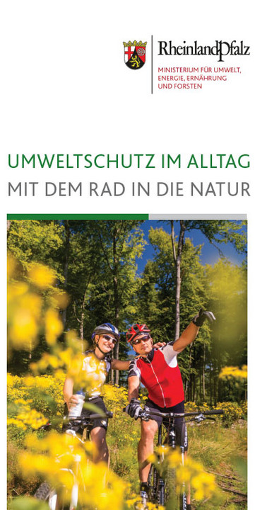 Titelseite des Flyers "Umweltschutz im Alltag: Mit dem Rad in die Natur