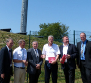 Einweihung des Pilotprojektes Wind- Sonneenergie auf dem Hochbehälter Lind mit Staatssekretär Thomas Griese