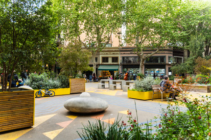 Für Autos stark eingeschränkter Bereich einer Stadt.