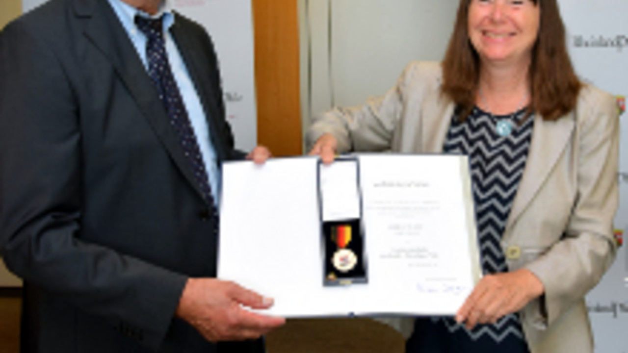Umweltministerin Ulrike Höfken und Otto Hey Umweltministerin Ulrike Höfken und Otto Hey