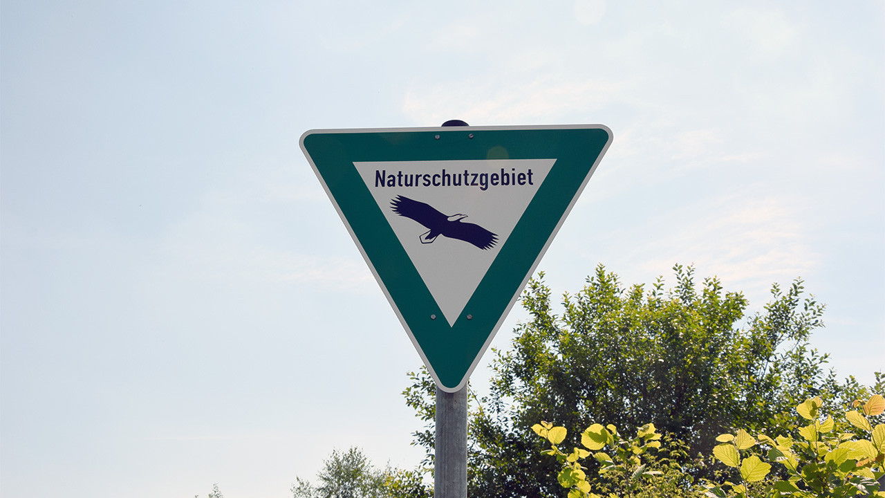 Hinweisschild Naturschutzgebiet