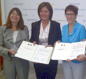 Ulrike Höfken, Malu Dreyer und Annegret Kramp-Karrenbauer (von links nach rechts)