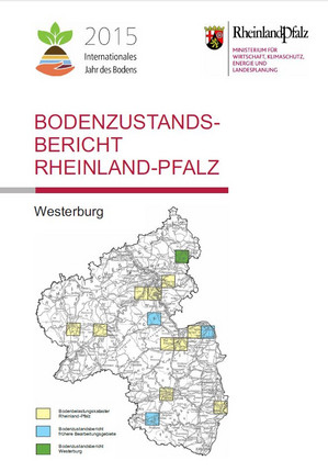 Das Bild zeigt das Deckblatt des Bodenzustandsberichts Westerburg von 2015