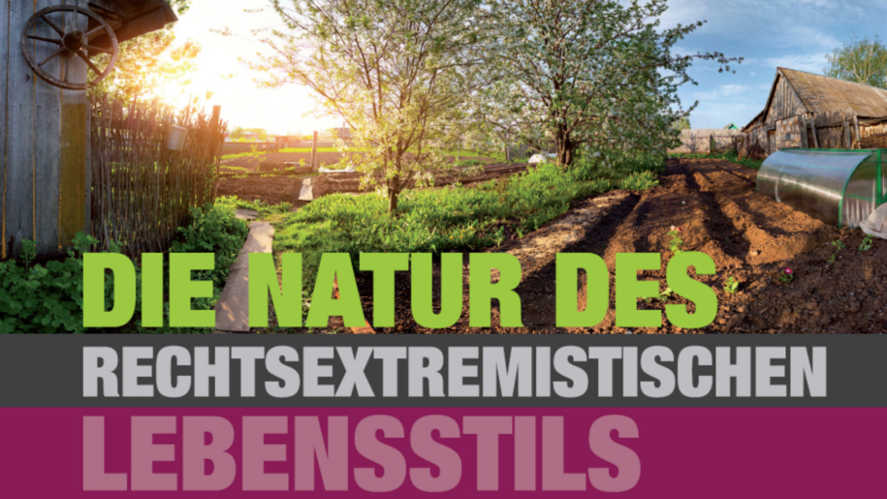 Ausschnitt aus Titelseite der Broschüre "Die Natur des rechtsextremistischen Lebensstils"