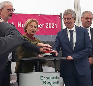 Einweihung der Bioabfallvergärungsanlage in Kirchberg mit Klimaschutzstaatssekretär Dr. Erwin Manz