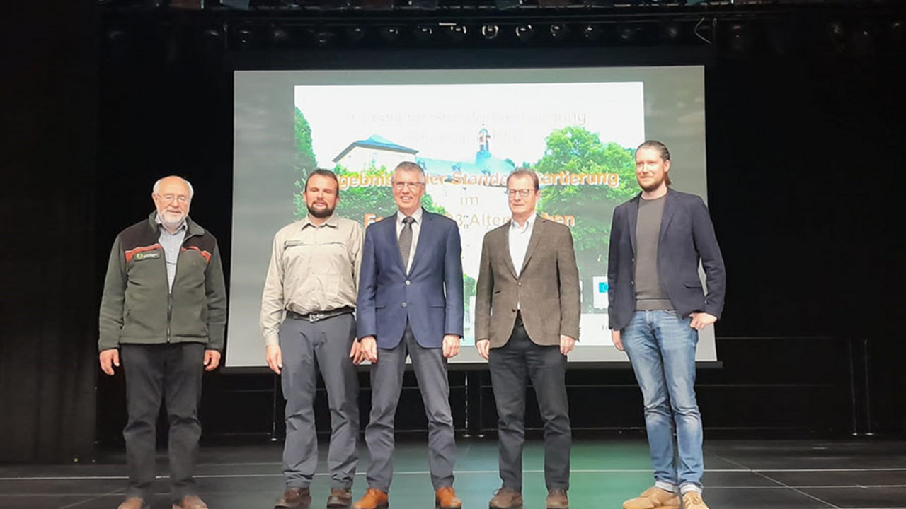 Dr. Jürgen Gauer, Julius Schuck, Dr. Erwin Manz, Hans-Peter Erhart und Dr. Martin Greve