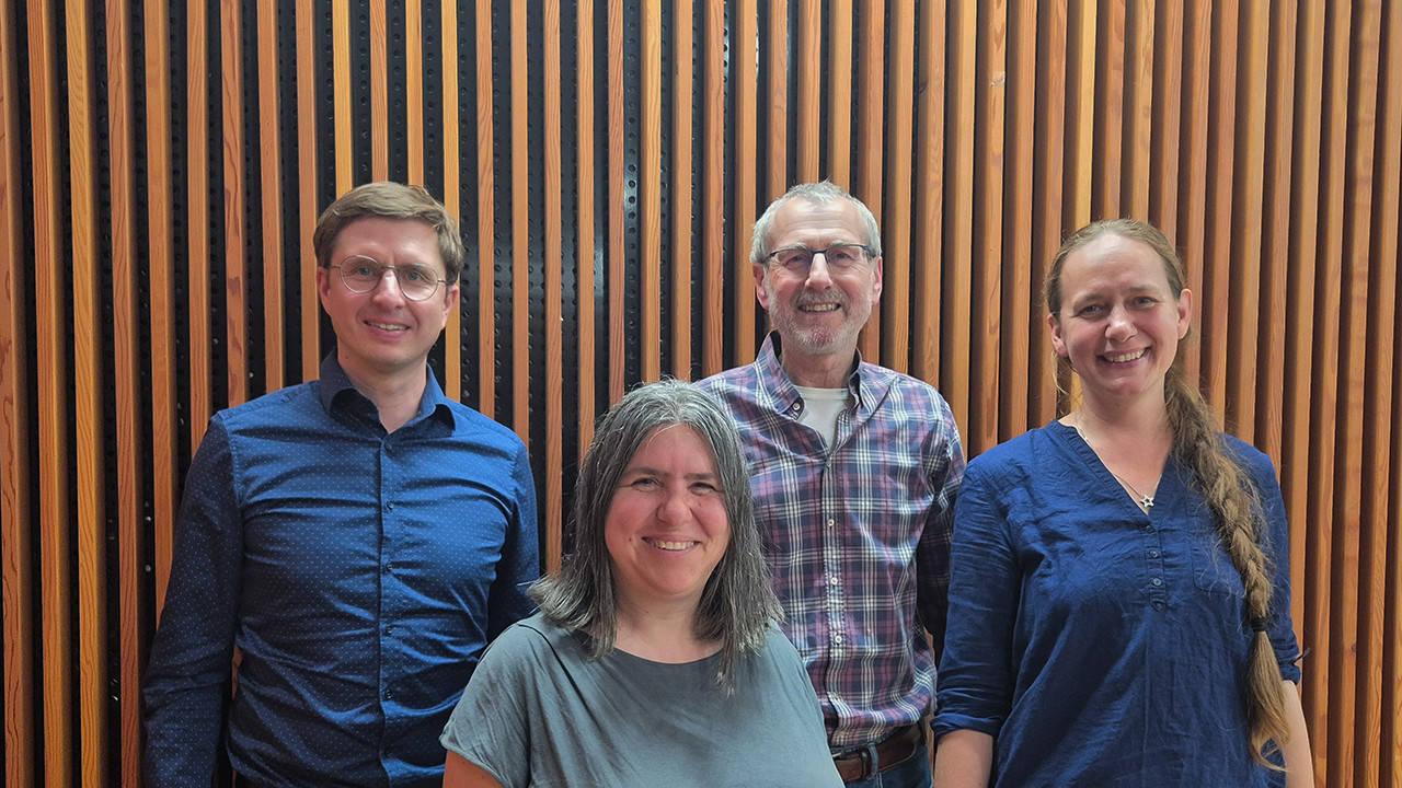 Der Vorstand des Naturschutzbeirates: Jan-Hendrik Müller (Landwirtschaftskammer RLP), Sabine Yacoub (BUND RLP), Peter Keller (GNOR), Cosima Lindemann (NABU RLP) (von links nach rechts)