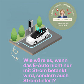 Wie wäre es, wenn das E-Auto nicht nur mit Strom betankt wird, sondern auch Strom liefert?