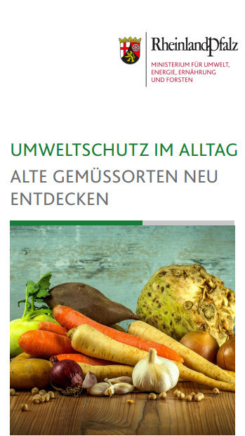 Titelseite des Flyers "Umweltschutz im Alltag: Alte Gemüsesorten neu entdecken"