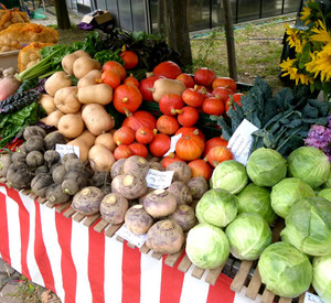 Stand auf Bauernmarkt