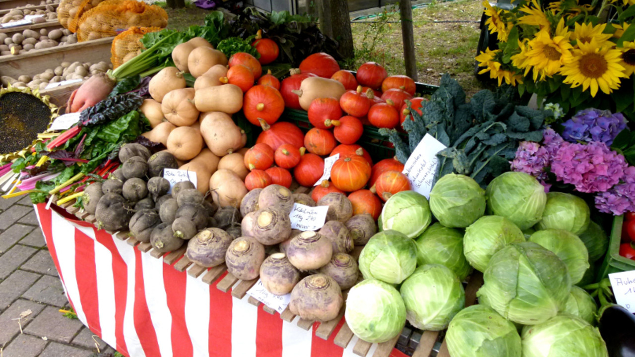 Stand auf Bauernmarkt